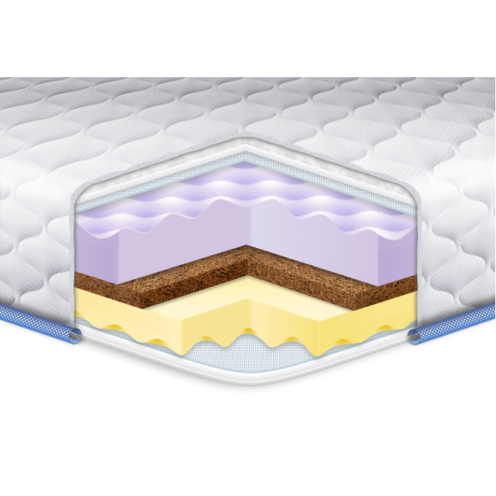 Тонкий матрац (топер) на диван ТМ Eurosleep MEMORY-COCOS MASSAGE/ Меморі-Кокос Масаж Харків