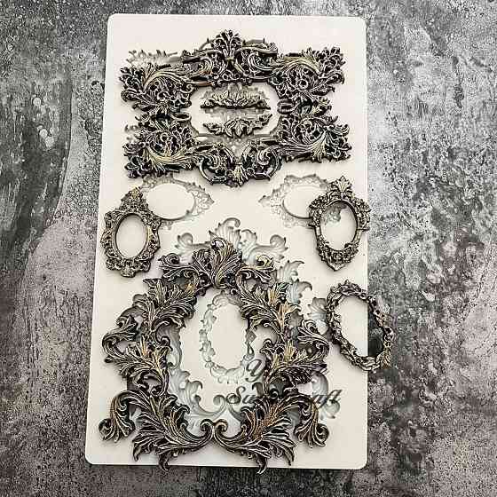 Молд силіконовий абстракція 22 на 13 см сірий Київ