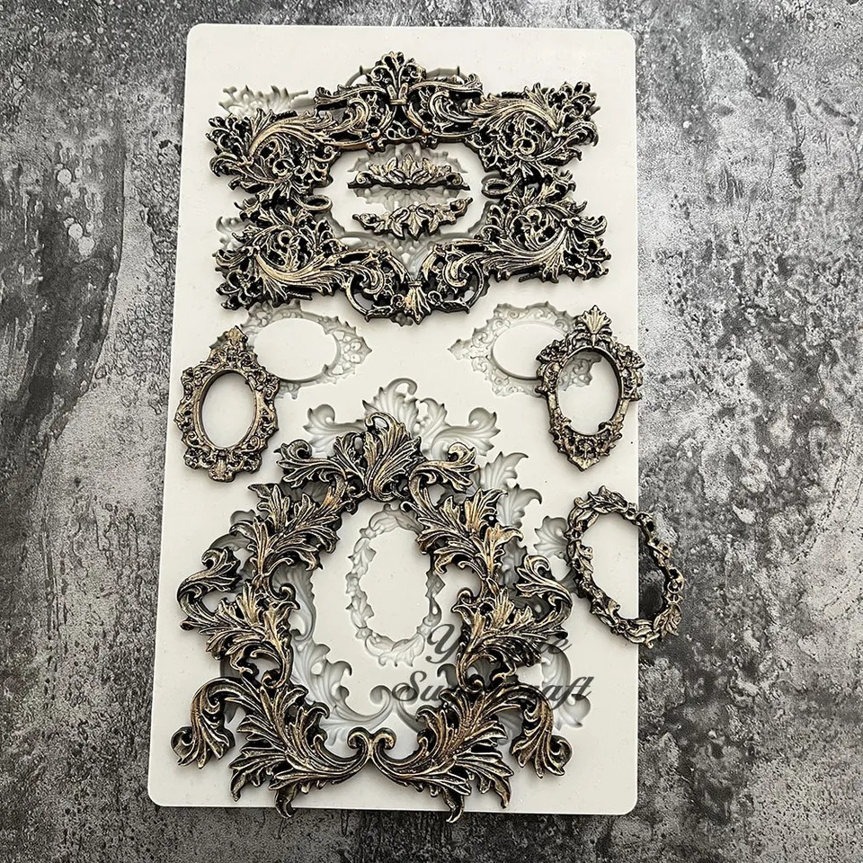 Молд силиконовый абстракция 22 на 13 см серый Киев - изображение 1