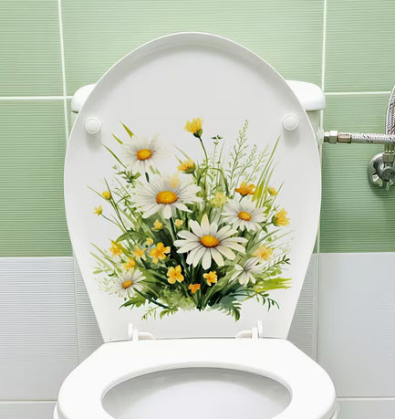 Наклейка на унитаз интерьерная Ромашки Киев - изображение 3