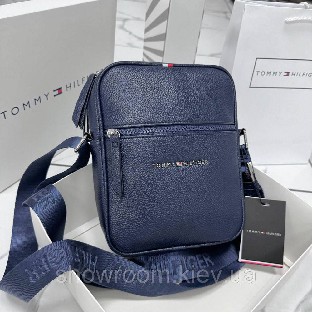 Чоловіча брендова сумка через плече (1016-6) синя Київ - фото 2
