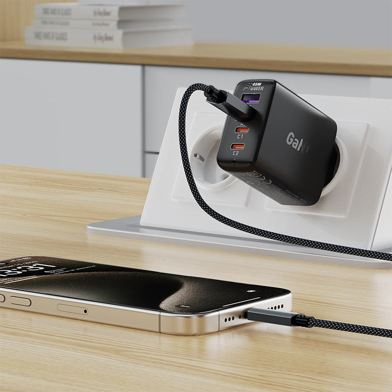 Кабель USB 2.0 AM-Type-C M, 1.2 м, 60W C19-04 Black Acefast Вінниця - фото 5