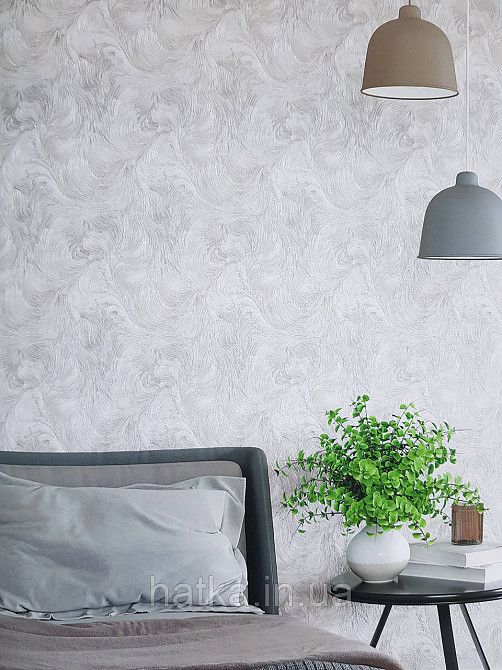 Обои виниловые на флизелине Sintra Edelina под венецианскую штукатурку абстракция серебристые с бежевым Киев - изображение 1
