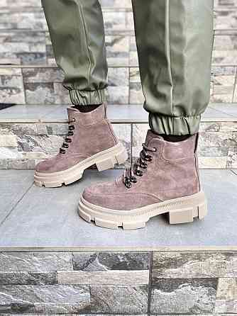 Черевики жіночі M.KRAFT пудра замша натуральна высота 13см размер 37-39 (4293) Коломыя