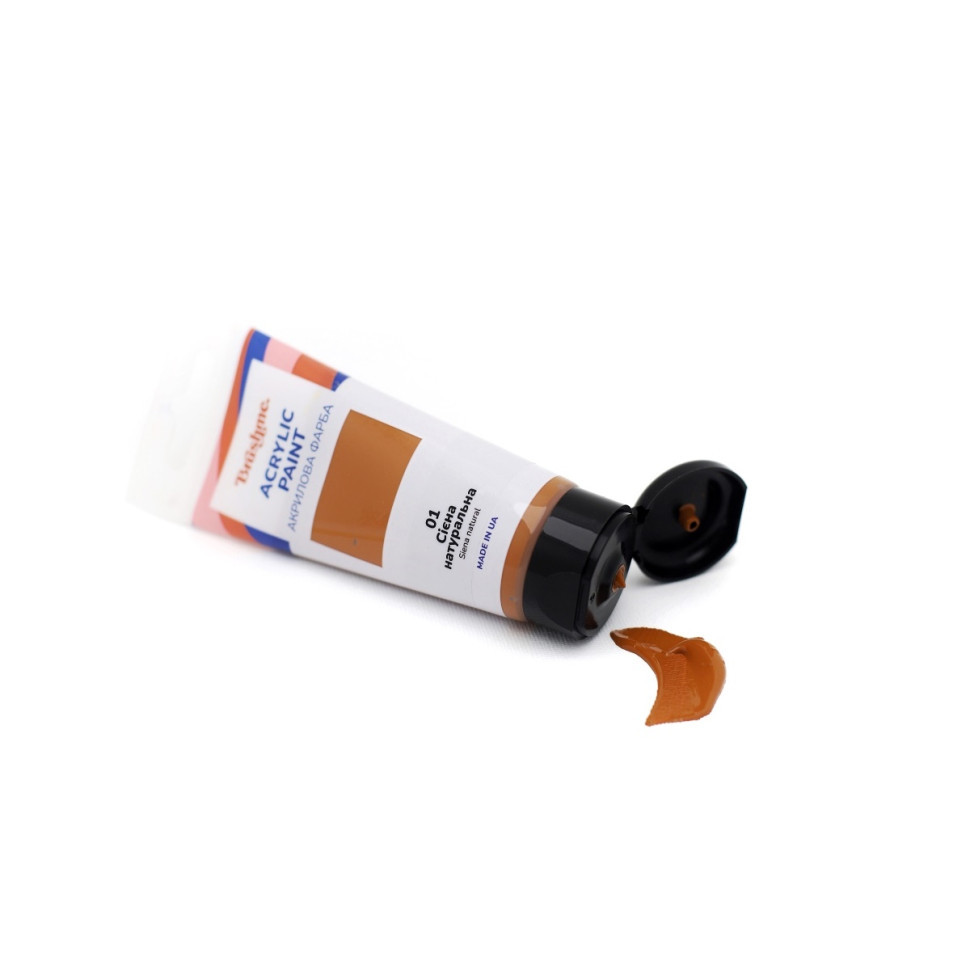 Акриловая краска глянцевая Сиена натуральная Brushme TBA6001 60 мл Винница - изображение 1