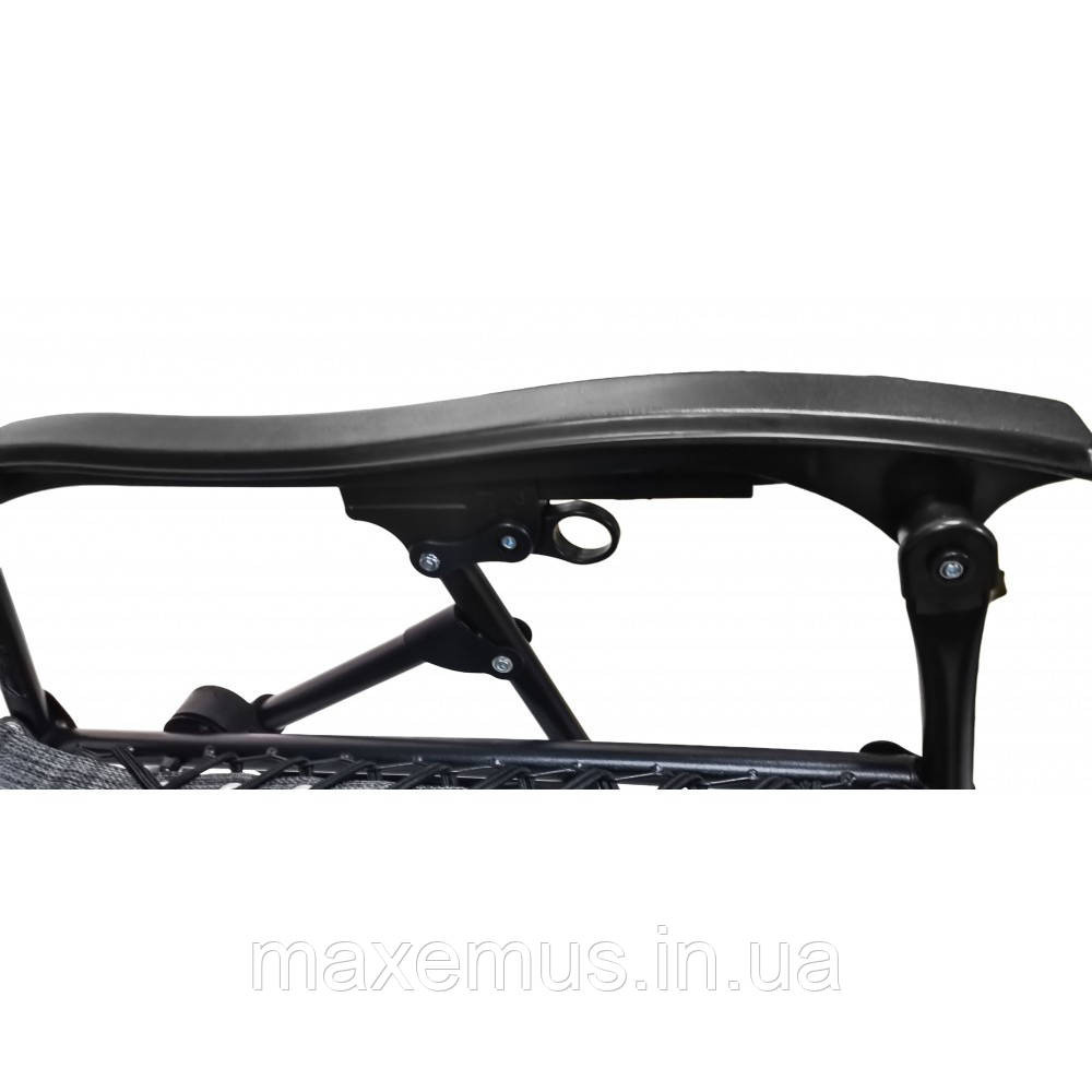 Шезлонг лежак раскладной с козырьком садовое кресло Bonro SP-167A для сада и дома отдыха на природе серый Мостиська - фото 10