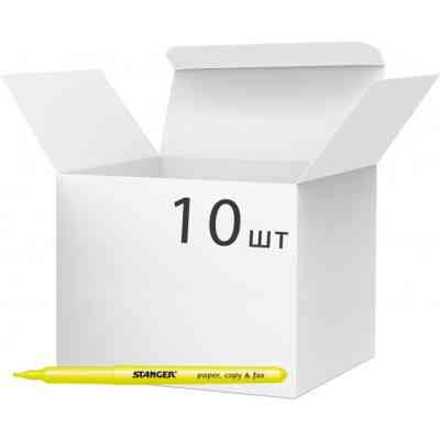 Маркер Stanger текстовий, 1-3 мм жовтий 10 шт (MARKER-TXT-ST-PENY10) Вінниця