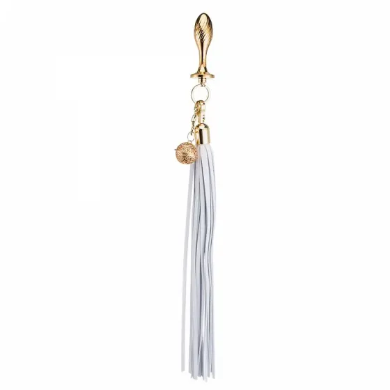 Металева анальна пробка Хвіст поні LOCKINK SEVANDA White Pony-Tail Anal Pear-shape Plug Львів