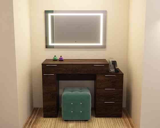 Стол туалетный Трюмо Кристалл, Дуб Конкордия, 1200/452/847 Львов