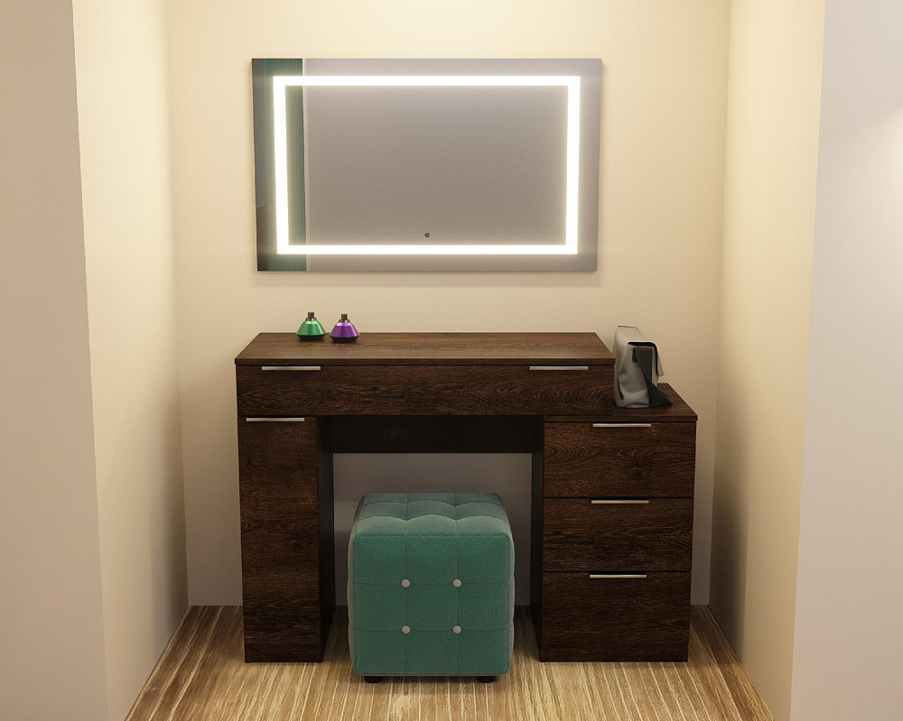 Стол туалетный Трюмо Кристалл, Дуб Конкордия, 1200/452/847 Львов - изображение 6