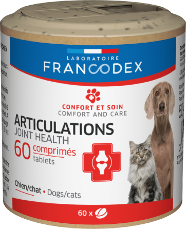 Пищевая добавка для кошек и собак Francodex (Франкодекс) Joints Dog Cat для здоровья суставов, 60 таблеток Винница