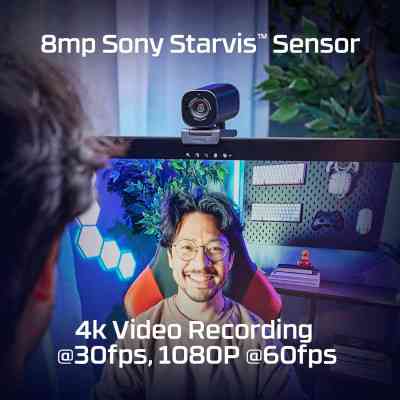 Веб-камера HyperX Vision S 4K Black (75X30AA) Винница