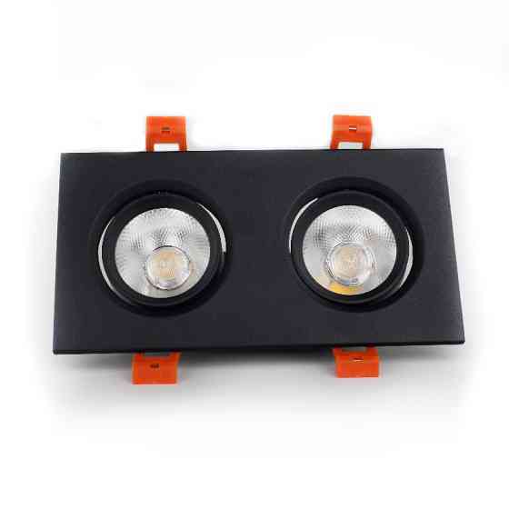 LED Світильник стельовий подвійний 5Wx2 4100К поворотний чорний Київ