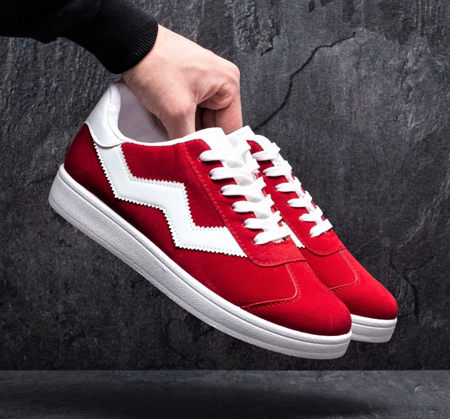 Кросівки Чоловічі Червоні Замшеві (розміри: 42,43,44,45) — 793 Дніпро - фото 2