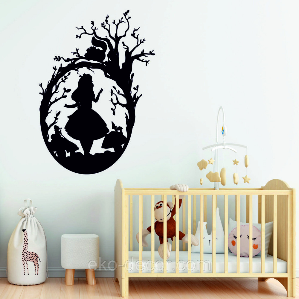 Декоративне настінне Панно «Аліса», Декор на стіну 90*64 см, Чорний Київ - фото 2