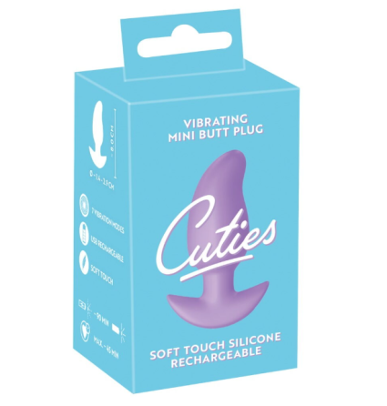 Анальна пробка з вібрацією Vibrating Mini Butt Plug Purple Sex Aura Київ