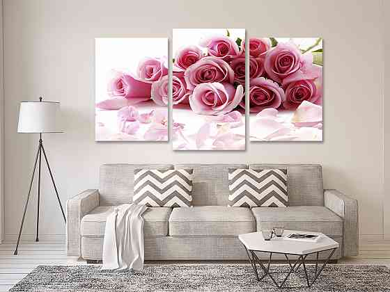 Модульна картина у вітальню/ спальню Букет Троянд  Art-590_3 Київ