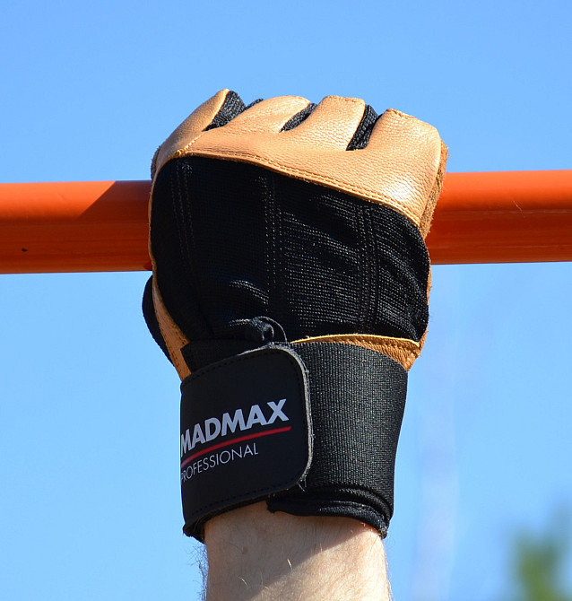 Рукавички для фітнесу MadMax MFG-269 Professional Brown M Каменское - изображение 9
