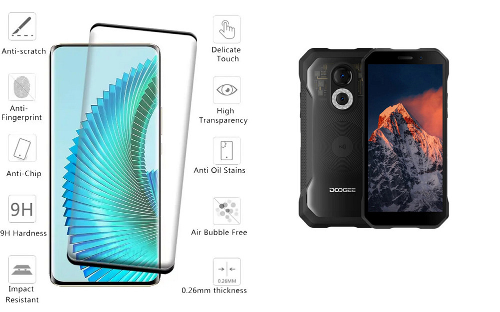 Захисне скло HyperGlass Pro для Doogee S61, S61 Pro – максимальна чутливість та захист Київ - фото 2