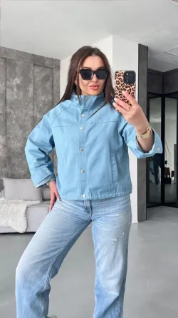 Женский джинсовый бомбардировщик Одесса