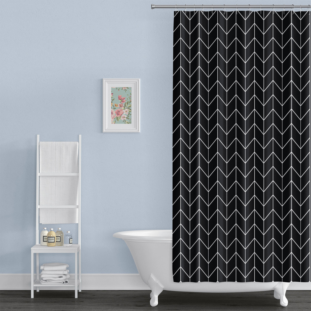 Шторка для ванной комнаты Bathlux 180 x 180 см с водоотталкивающим покрытием, Черная Каменец-Подольский - изображение 4