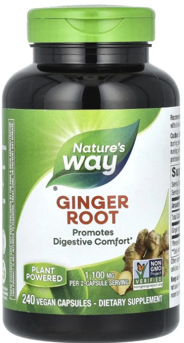Корінь імбиру Nature's Way Ginger Root 1100 мг 240 капс Київ - фото 1