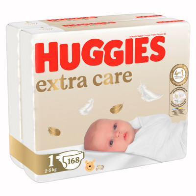 Підгузки Huggies Extra Care Розмір 1 (2-5 кг) M-Pack 168 шт (5029054234747/5029053549620) Вінниця - фото 8
