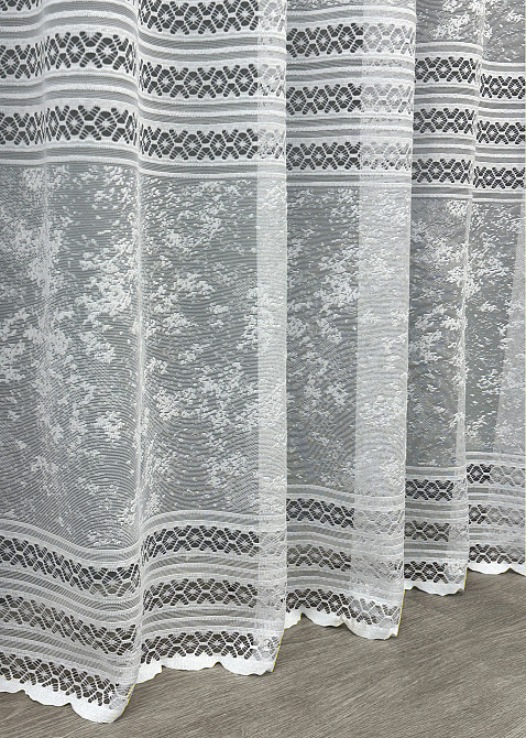 Тюль жакард "Преміум" мармур мережка колір білий 1785т Київ - фото 5