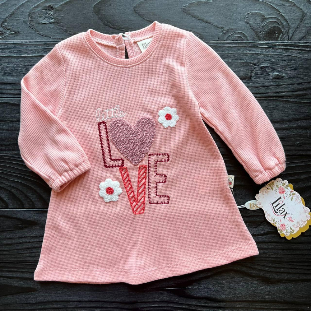 Дитяча сукня Lilax Рожева, 9-12 міс (74-80см) пакунок малюка Киев - изображение 1