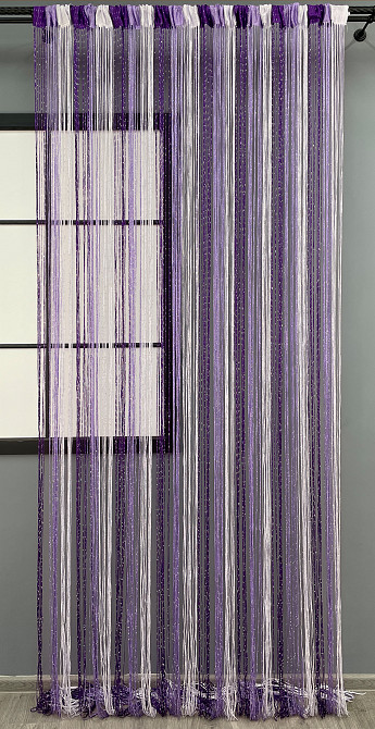 Шторы-нити с люрексом Фиолетовый с сиреневым и белым 300х300см 1 шт (61-081) Киев - изображение 3