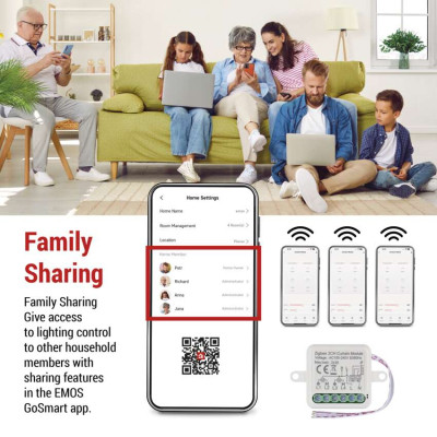 Модуль управління розумним будинком EMOS H5110 Smart Motor Control ZigBee 3.0 Dual-Channel (H5110) Вінниця - фото 6