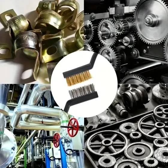 Набір щіток для металу 3 шт. (сталь, латунь, нейлон) Київ