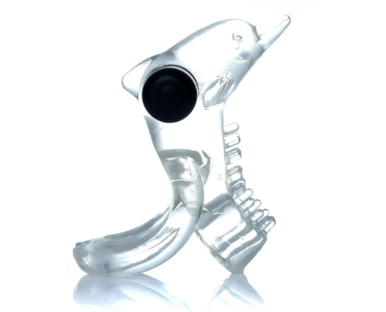 Эрекционное виброкольцо BOSS - Dolphin Vibro CockRing Clear, BS6700050 Sex Aura Киев