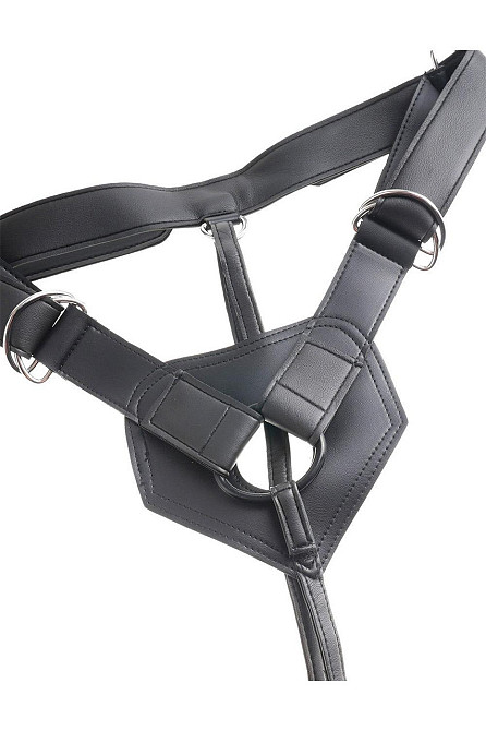 Страпон реалістичний Pipedream King Cock Strap-On з кільцевим кріпленням, на трусиках, бежевий Sex Aura Київ - фото 2