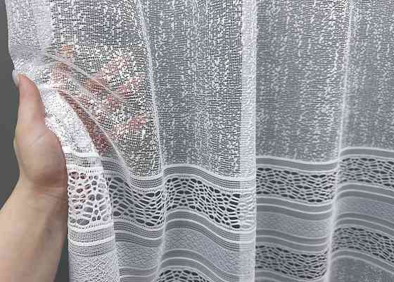 Тюль VR-Textil 1549т Bari Жакард Білий 250х270 см (42-0985) Київ