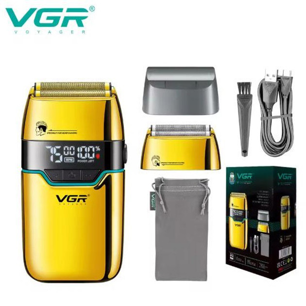 Чоловіча електрична акумуляторна електробритва VGR, Бездротова електробритва для бороди AQ-23 Львів - фото 10
