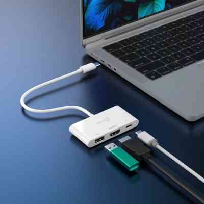 Концентратор J5create USB-C 3-in-1 HDMI + USB + USB-C PD white (JCA399-N) Винница