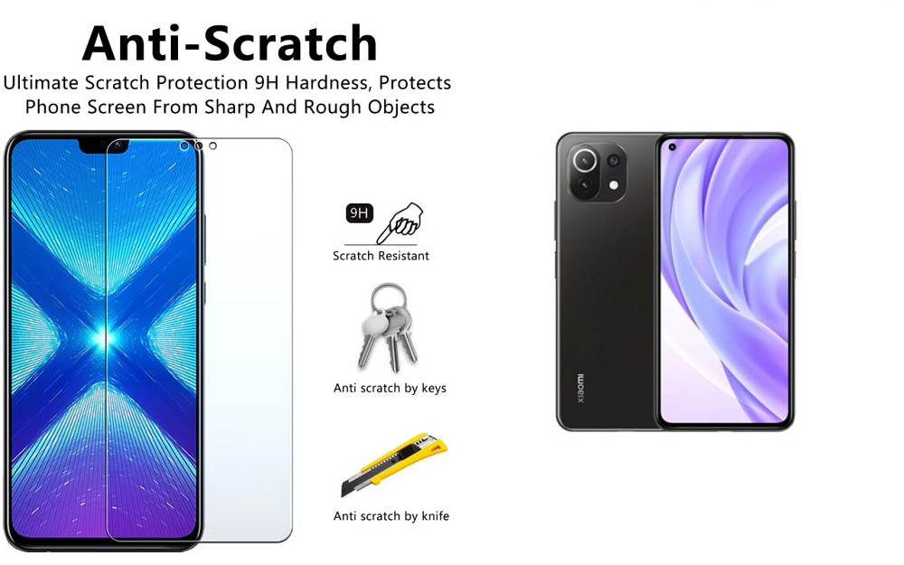 Защитное стекло NeoGlass для Xiaomi Mi 11 Lite – ультрапрозрачное и устойчивое Киев - изображение 1