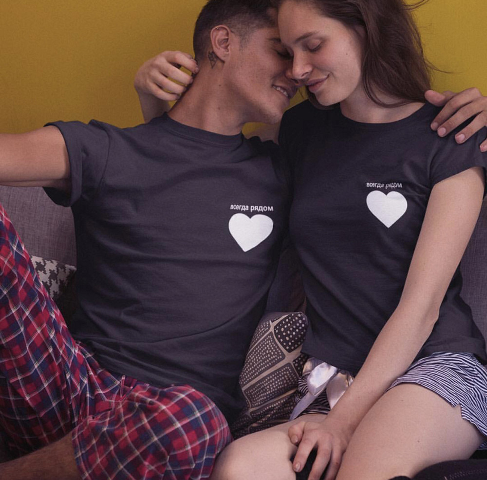 Парні футболки для хлопця та дівчини — 100% бавовна Чернівці - фото 1