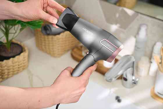 Фен ARDESTO Pink Touch, 2000Вт, 2 швидкості, 2 темп.режими, складана ручка, сірий+рожевий Київ