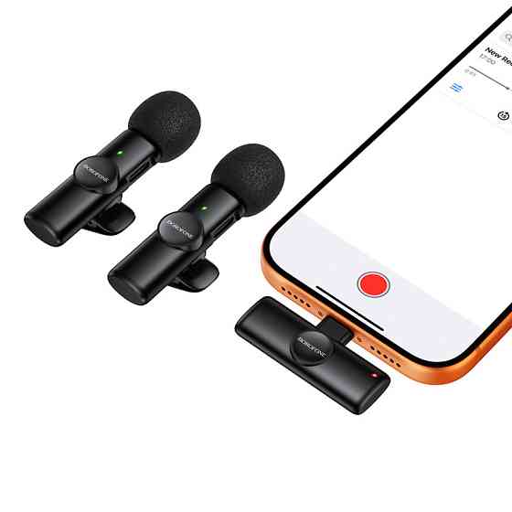 Бездротова мікрофонна система BOROFONE BFK16A Winner dual-mic (Type-C) Black Одеса