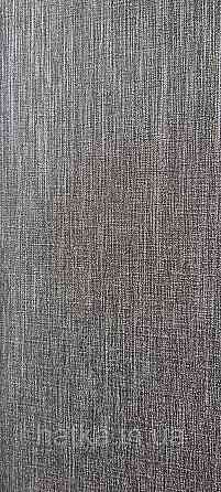 Шпалери вініл на флізеліні гарячого тиснення DU&KA Him 1.06х10 однотонні тонкі смужки чорні зі сріблом Київ