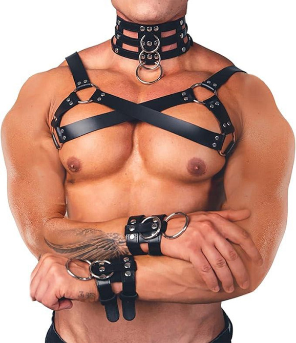 Чоловіча портупея з наручниками БДСМ (з дефектом) Луцьк - фото 7