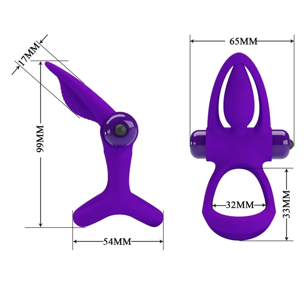 Эрекционное вибро кольцо Pretty Love - Vibration Cock Ring, 10 vibration functions, BI-210306 Sex Aura Киев - изображение 8