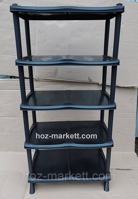 Полиця для взуття на 5 ярусів чорна еліфція Харків - фото 10