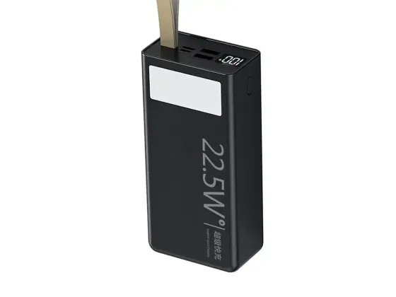 Зовнішній акумулятор Power Bank TUGII Y54 40000 мАг 22.5W QC3.0, дисплей, ліхтар, 2USB+Type-C Одеса