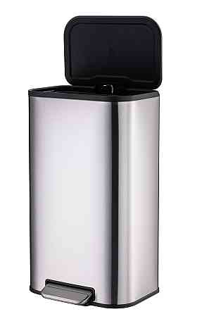 Прямоугольное мусорное ведро Mixxus Cubic-TC0105 с плавным закрытием, 5 литров, цвет нержавеющая сталь Харьков