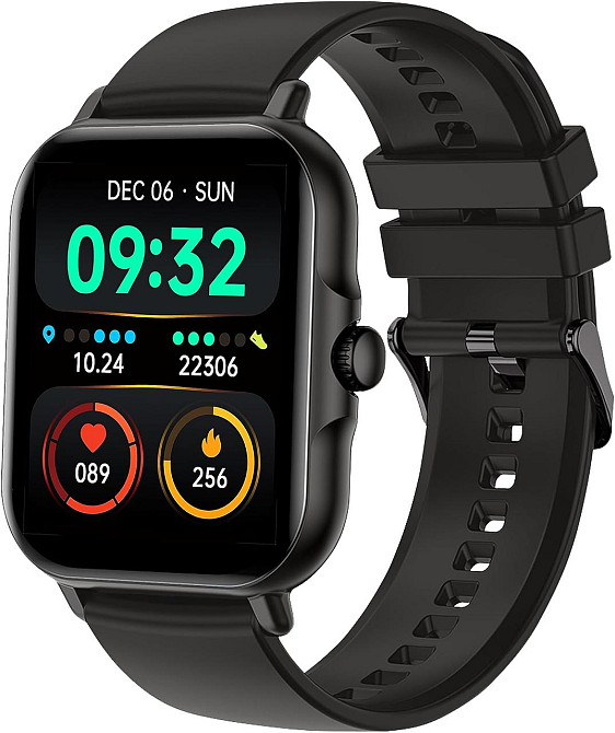 Смарт годинник ASWEE KM13 PRO Black для чоловіків і жінок з телефонними дзвінками. Екран 1,83 дюйма, сумісний з Android та iOS Київ - фото 1