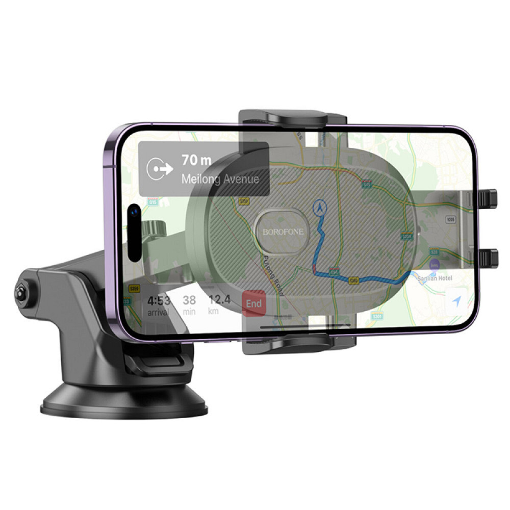 Тримач для мобільного BOROFONE BH93 Grand one-button car holder(center console) Black Київ - фото 5