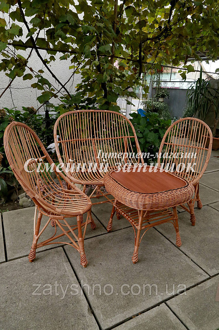 Комплект меблів із лози на вулицю Київ - фото 3